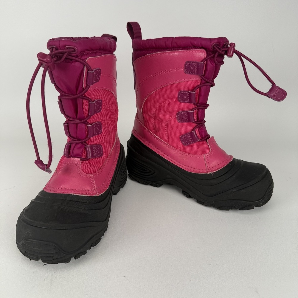 The North Face Alpenglow IV Girls Winter Sz 1 Paradise Pink Snow Boots NF0A2T5P‎